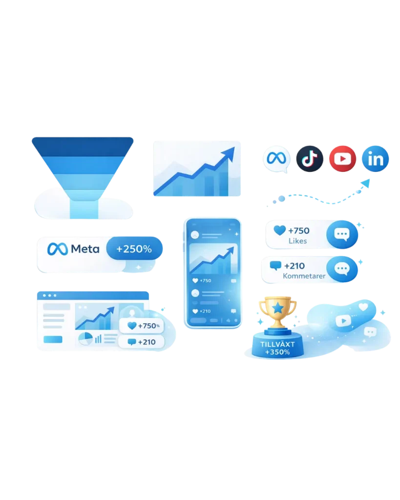 Bild som illusterar annonsering på sociala medier