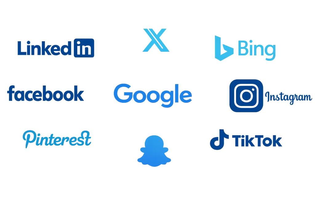 echo media digital marknadsföring sociala medier symboler