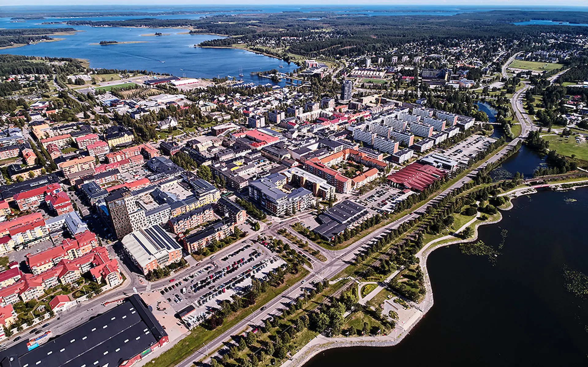 Centrala Piteå sett ovanifrån